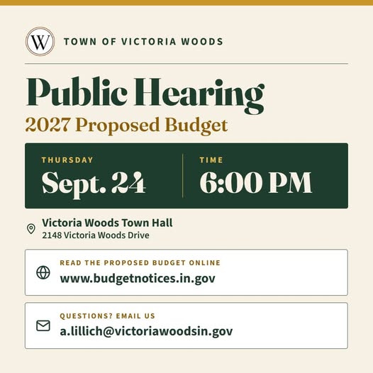 Public Hearing on the 2027 Proposed Budget – September 24